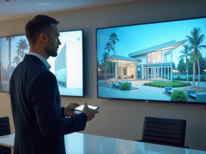 interactive panels display for real estate