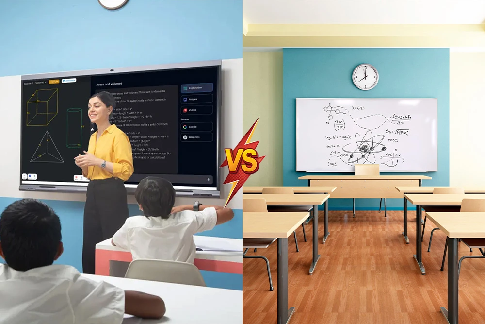 Interactive Panel vs Traditional Whiteboard