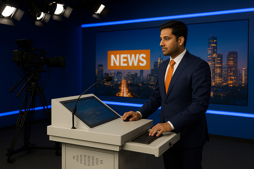 Podium in Newsroom