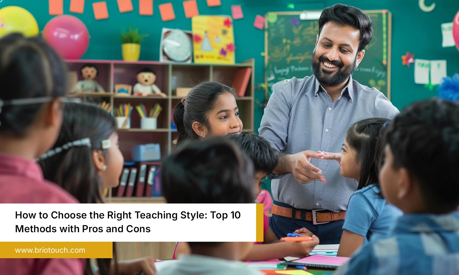 Teacher using the right teaching style to engage students in classroom learning.