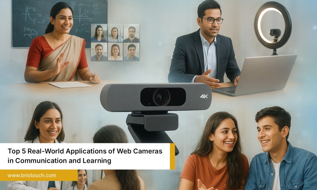 Indian people using 4K web camera for online classes, telemedicine, training, and virtual communication