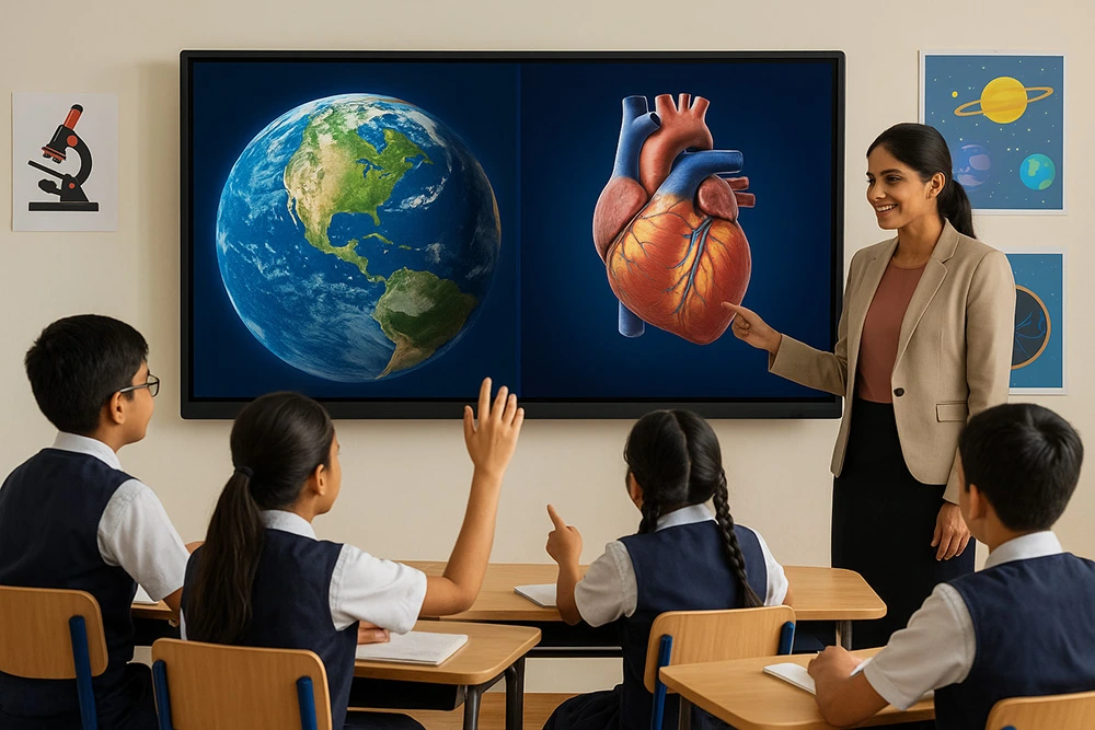 Smart Classroom Learning with High-Resolution Display