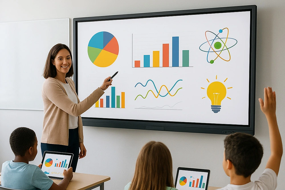 Classroom Learning with Interactive Flat Panel for Education
