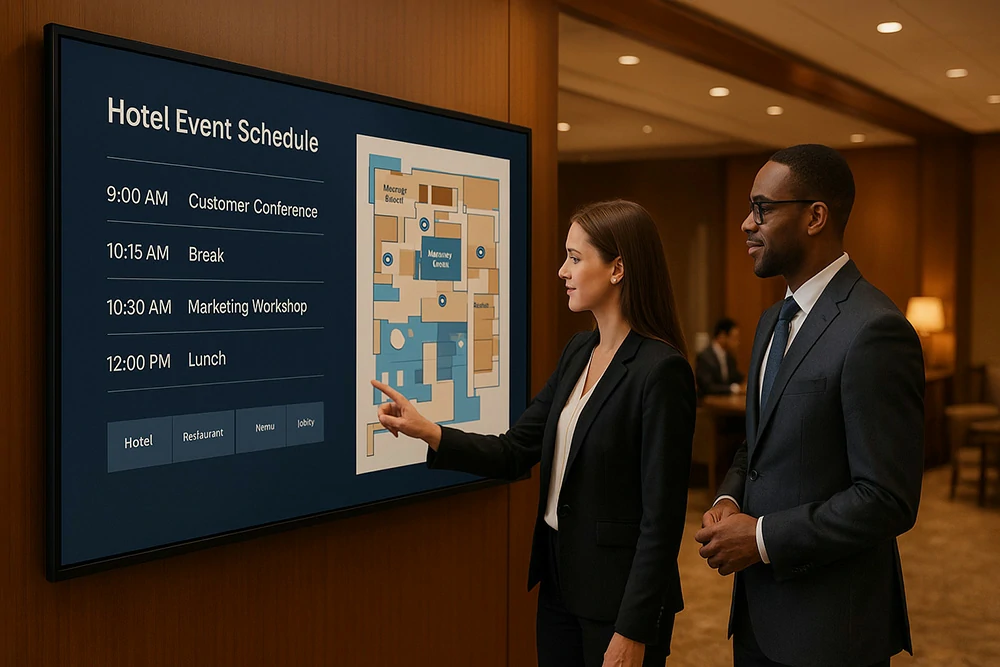 Interactive Flat Panel for Hospitality Sector and Hotels