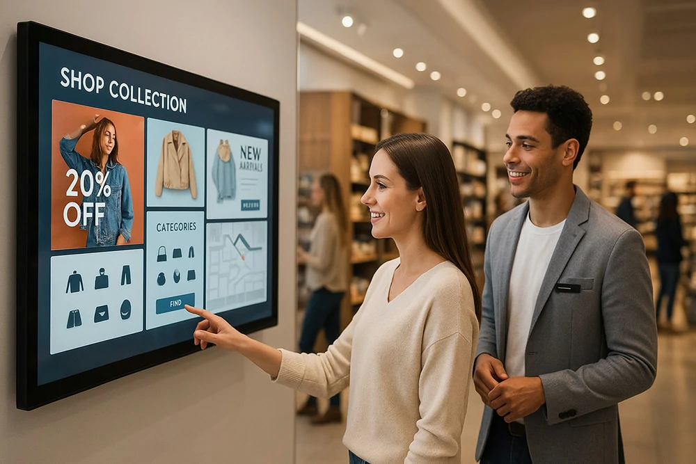 Interactive Flat Panel for Retail Stores