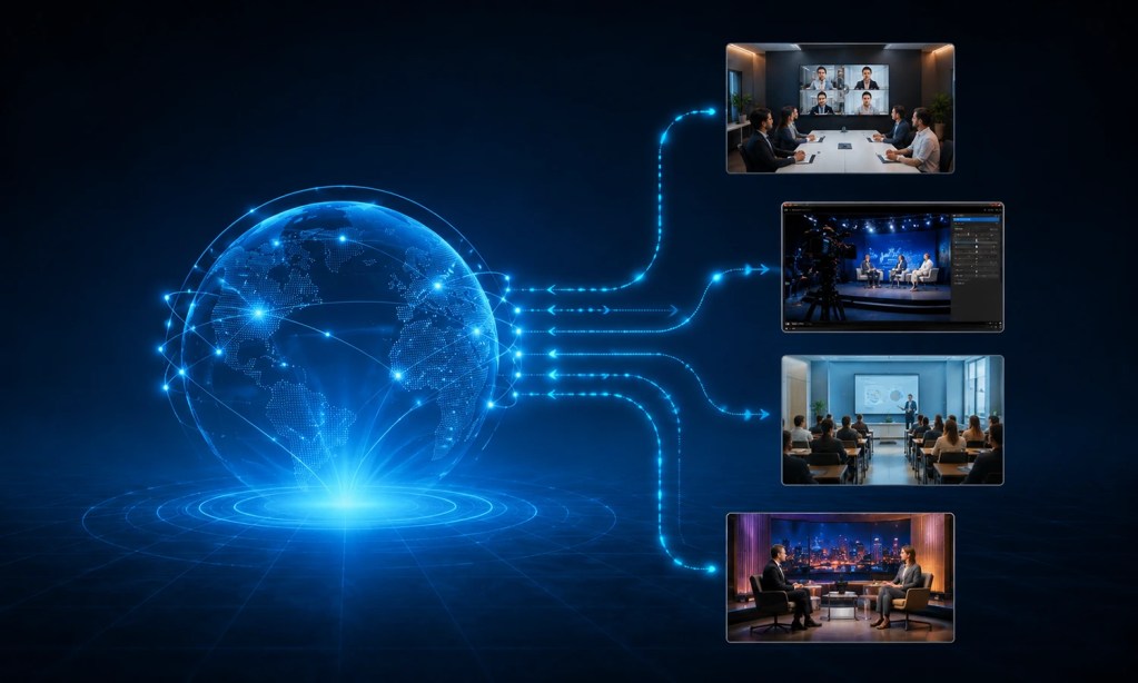 NDI HX low latency streaming technology connecting video conferencing, broadcasting, online learning, and live production worldwide